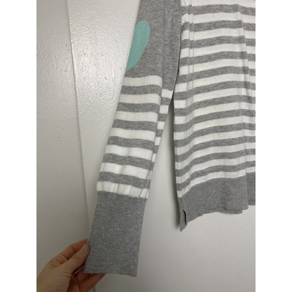 Time And Tru Sweater Top Gray Striped Size XL Pullover Long Sleeve 16-18 - Picture 2 of 13